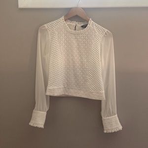 Express White Long Sleeve Blouse